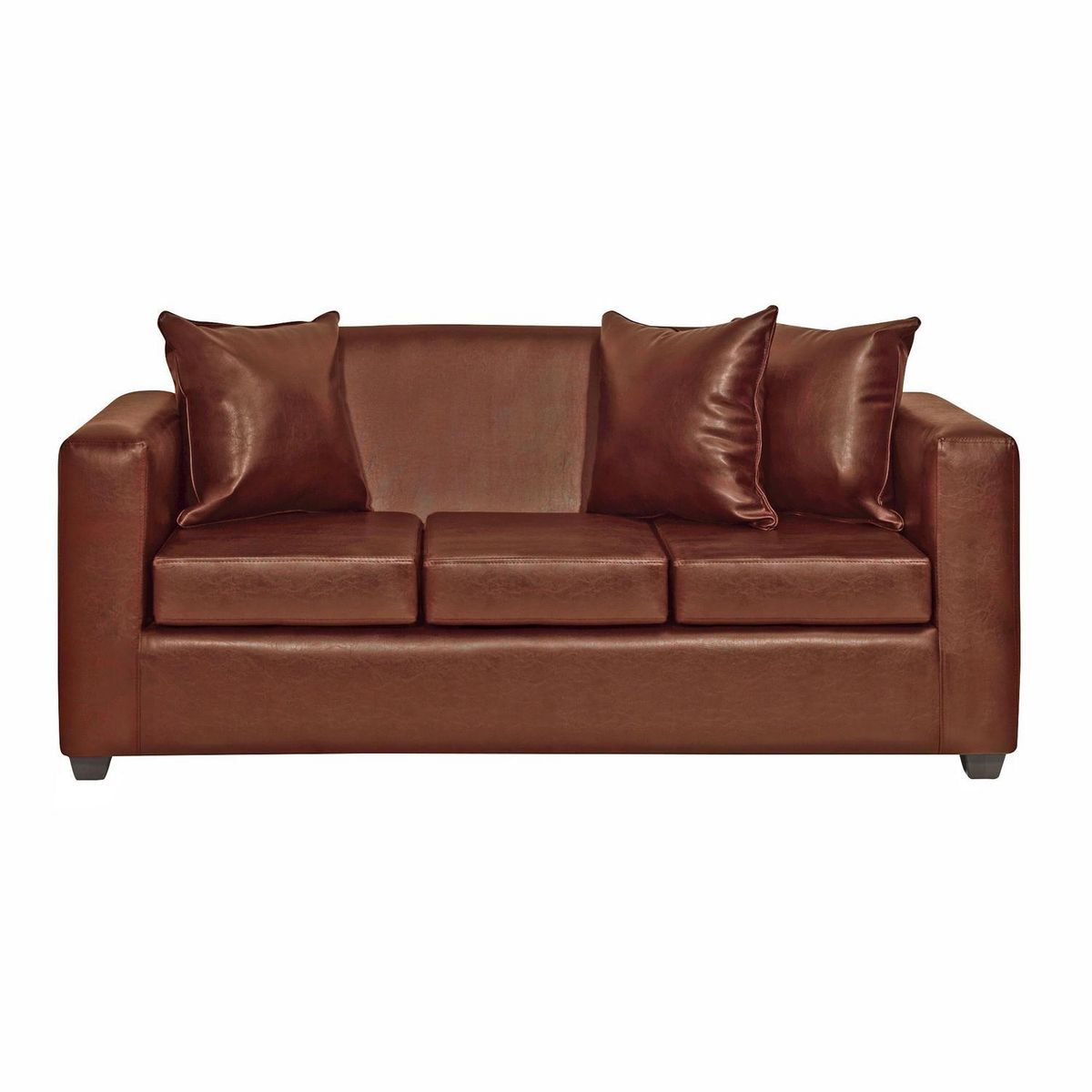 INTERMUEBLES - Sofá 3 cuerpos Marco 186x87x80 cm Caoba