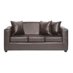 INTERMUEBLES - Sofá 3 cuerpos Marco 186x87x80 cm Café