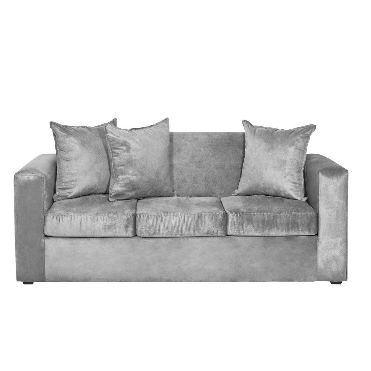 INTERMUEBLES - Sofá 3 cuerpos Marco 186x87x80 cm Gris