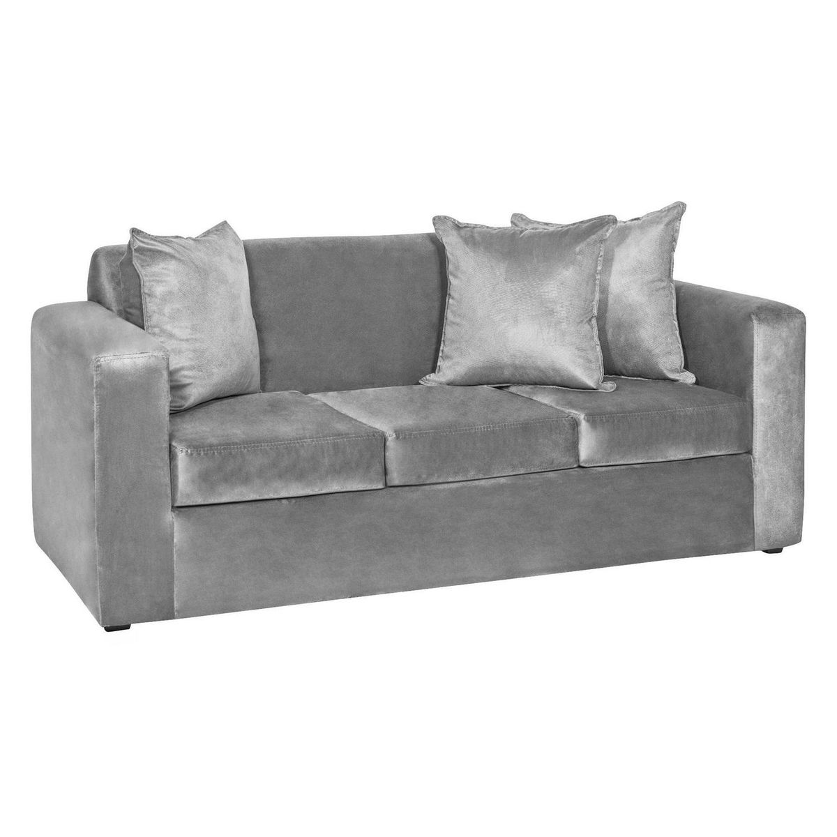 INTERMUEBLES - Sofá 3 cuerpos Marco 186x87x80 cm Gris