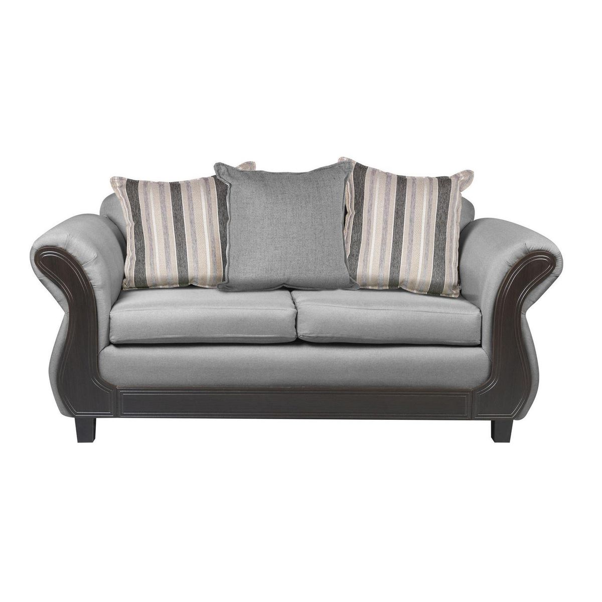 INTERMUEBLES - Sofá 2 cuerpos Palermo 192x86x90 cm Gris