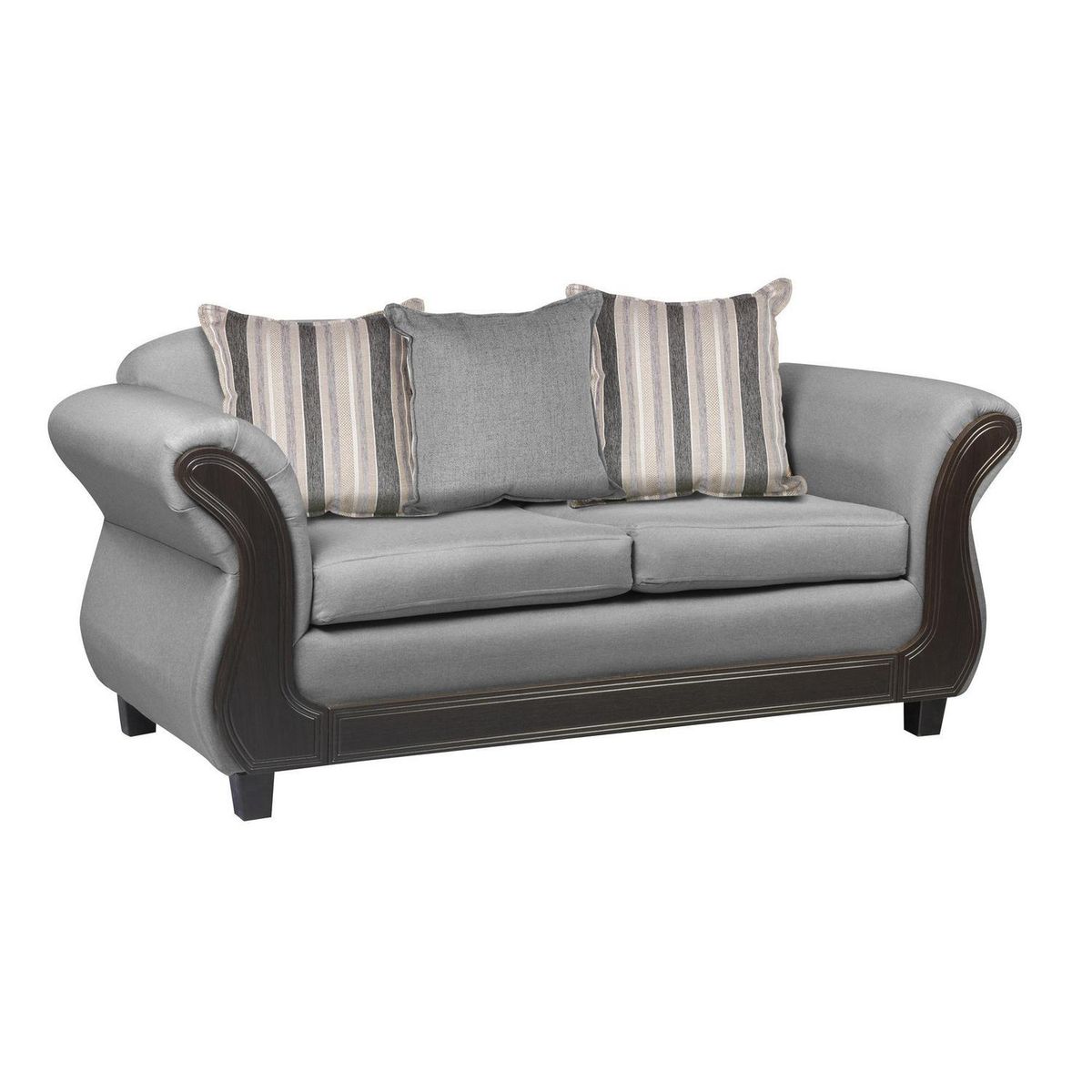 INTERMUEBLES - Sofá 2 cuerpos Palermo 192x86x90 cm Gris