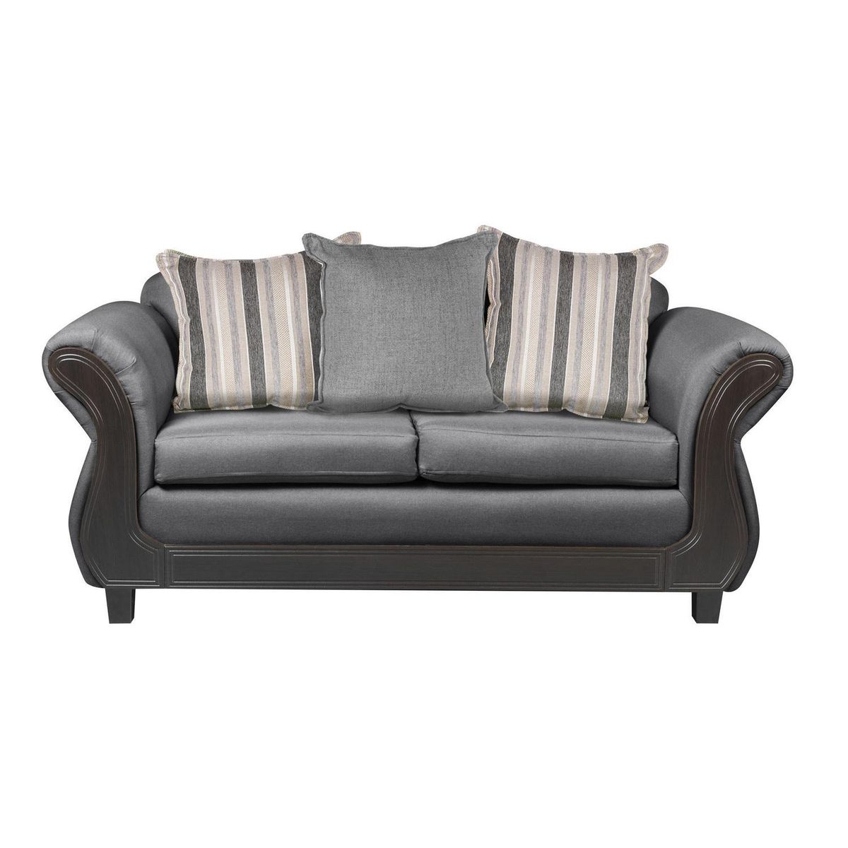 INTERMUEBLES - Sofá 2 cuerpos Palermo 192x86x90 cm Gris