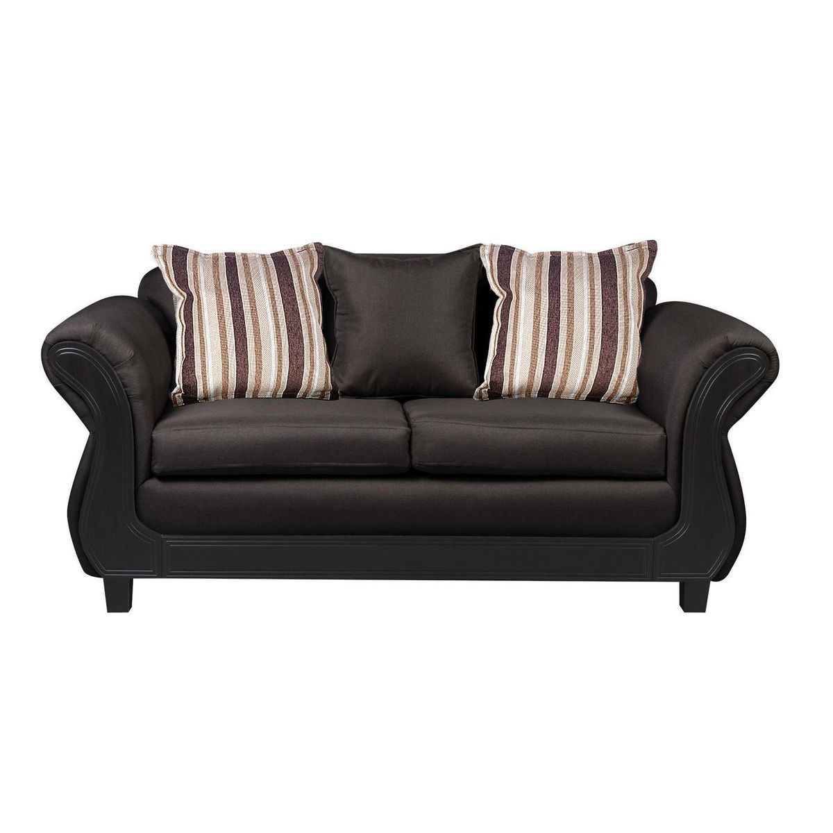 INTERMUEBLES - Sofá 2 cuerpos Palermo 192x86x90 cm Chocolate