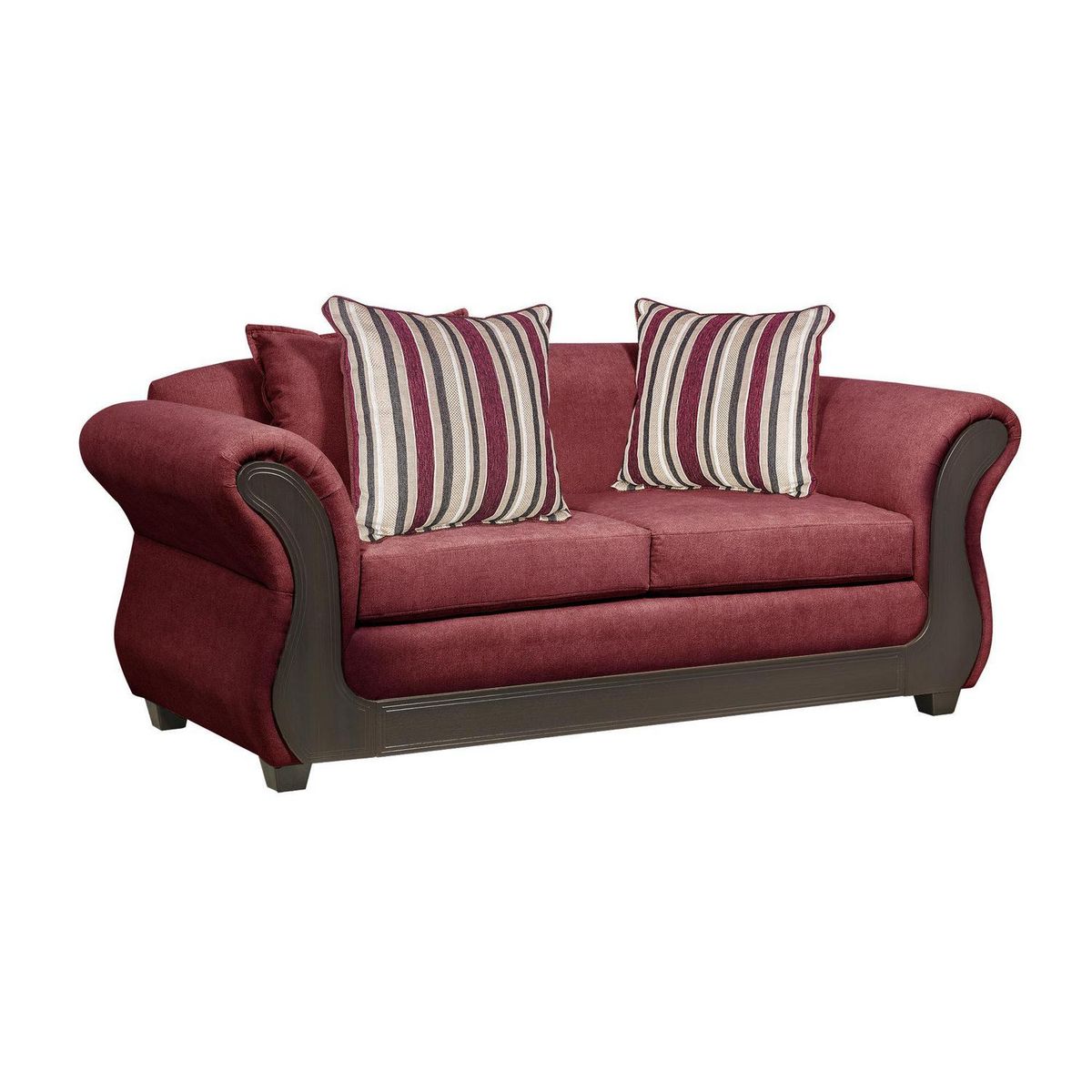 INTERMUEBLES - Sofá 2 cuerpos Palermo 192x86x90 cm Burdeo