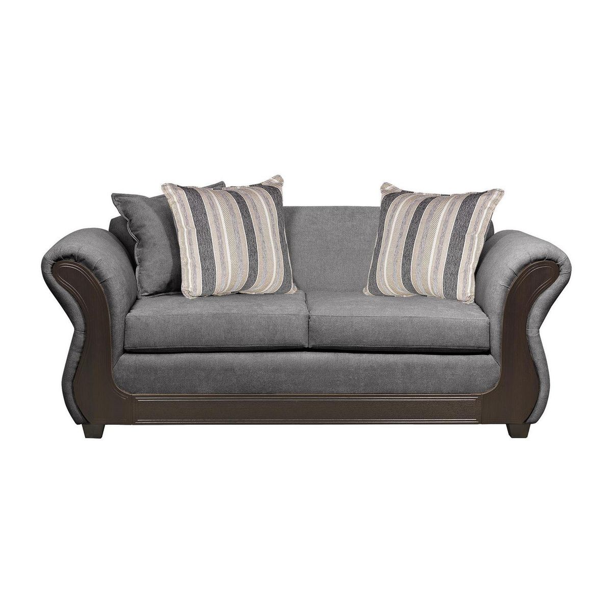 INTERMUEBLES - Sofá 2 cuerpos Palermo 192x86x90 cm Gris