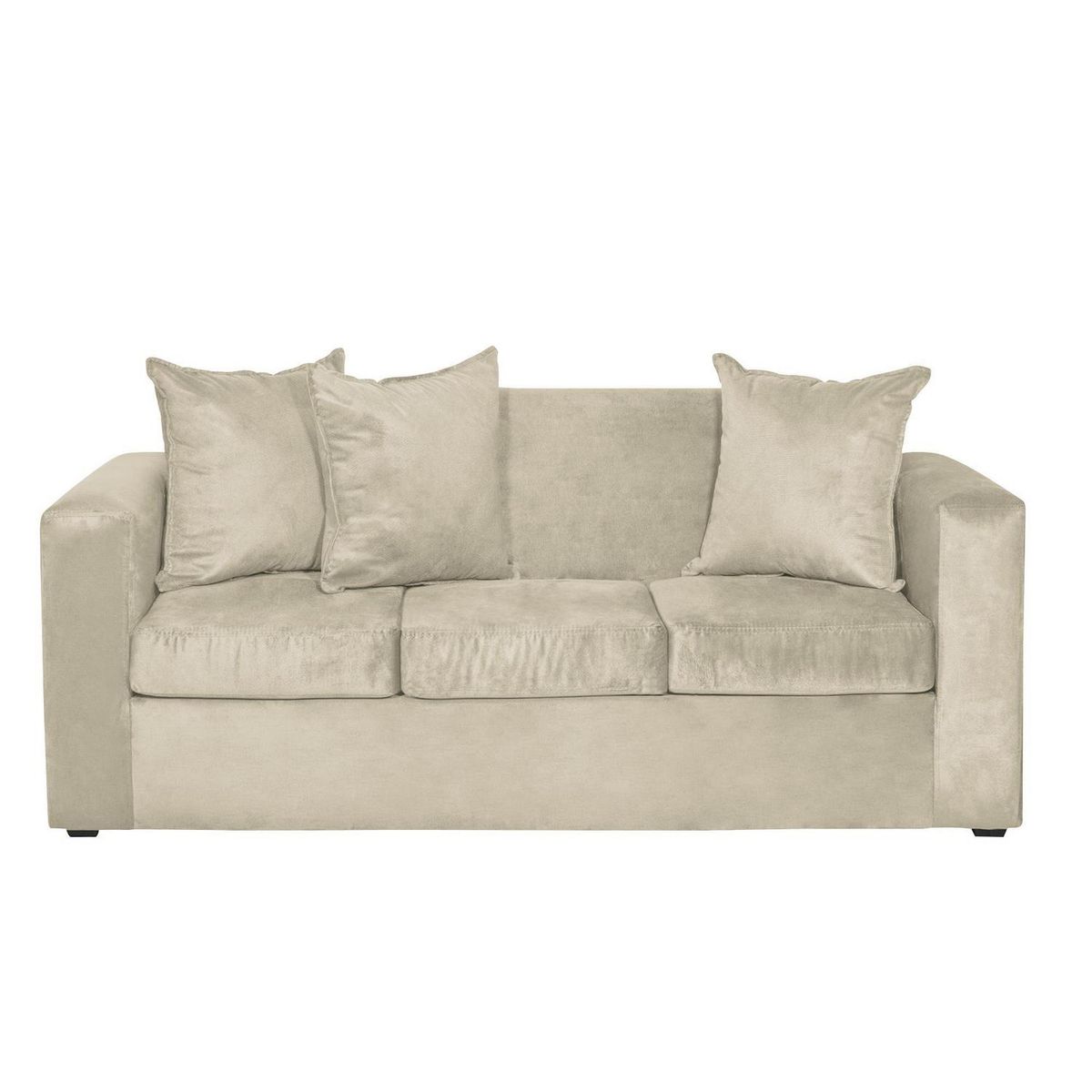 INTERMUEBLES - Sofá 3 cuerpos Marco 186x87x80 cm Beige