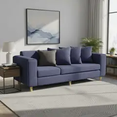 INTERMUEBLES - Sofá 3 cuerpos Eagle 222x81x89 cm Azul