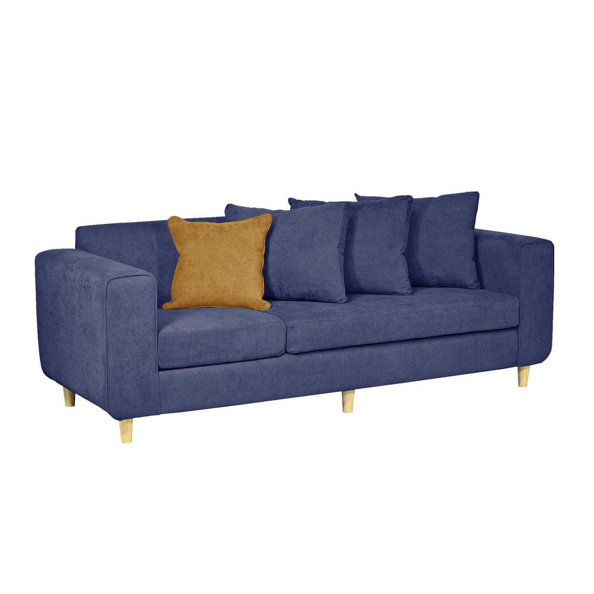 INTERMUEBLES - Sofá 3 cuerpos Eagle 222x81x89 cm Azul