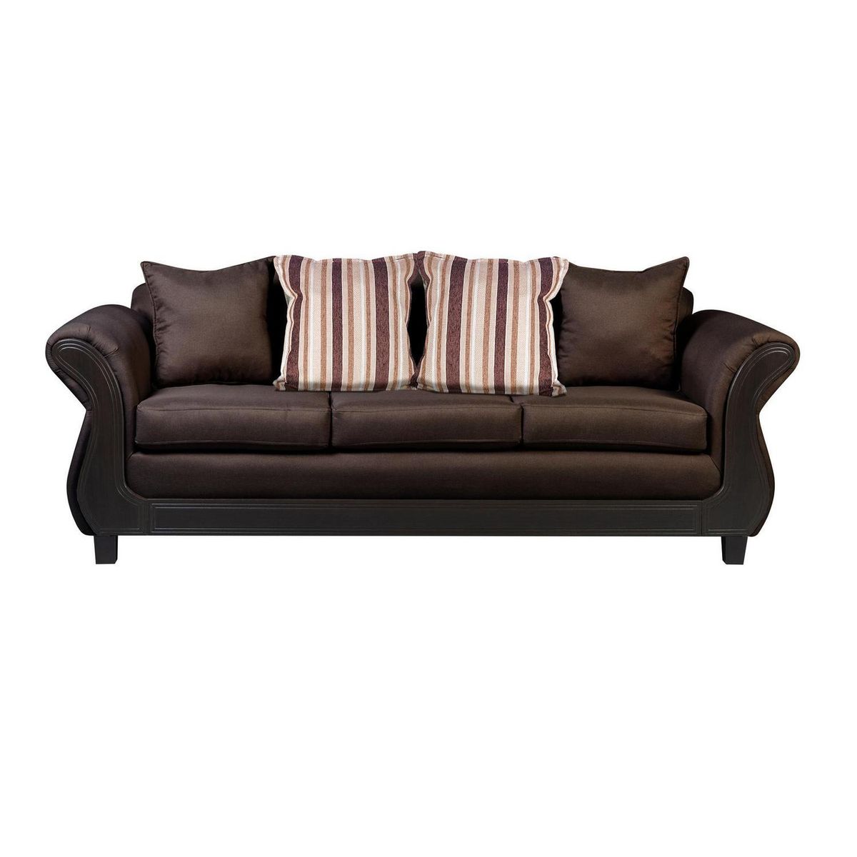 INNOVAMUEBLES - Sofá 3 cuerpos Palermo 238x86x90 cm Chocolate