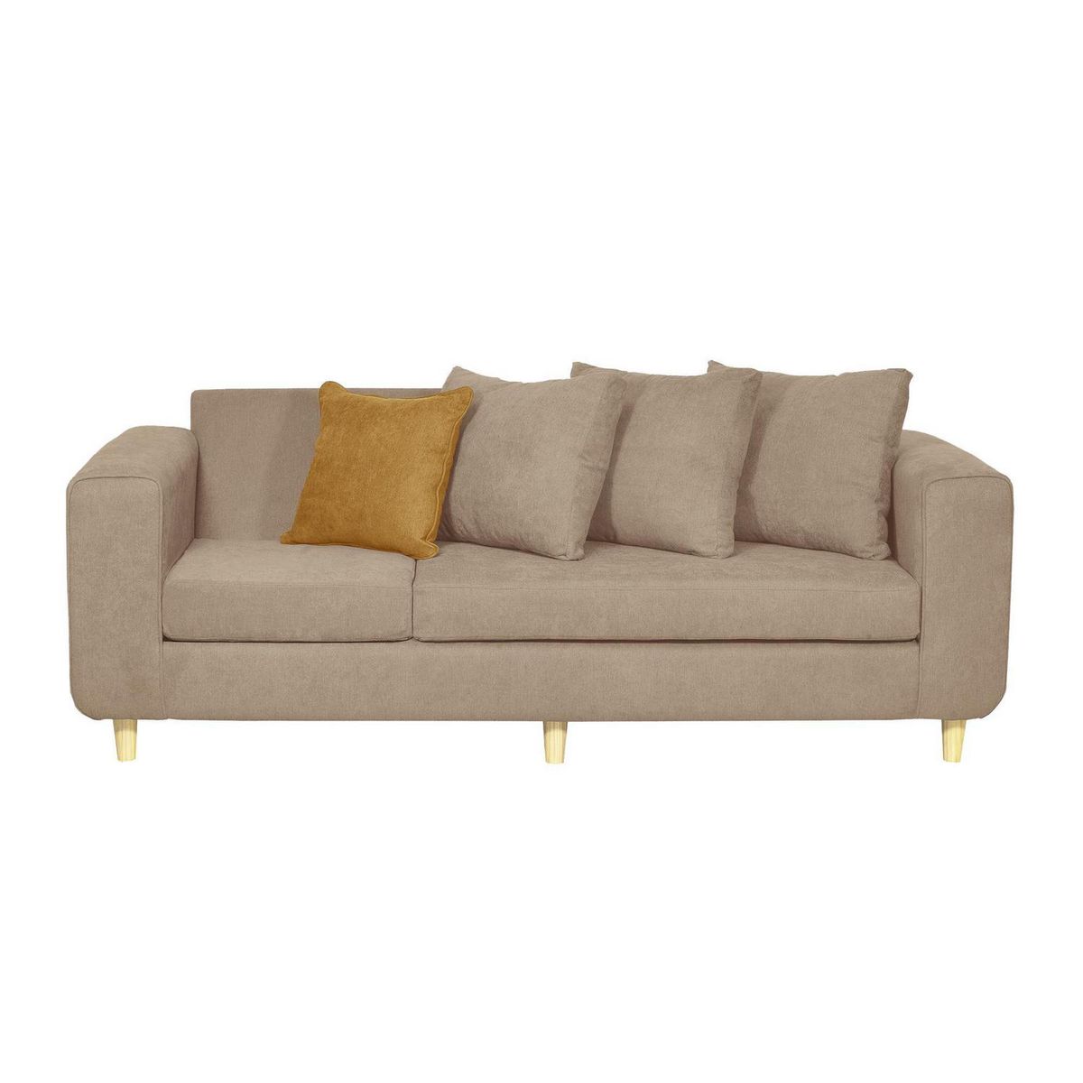 INTERMUEBLES - Sofá 3 cuerpos Eagle 222x81x89 cm Arena