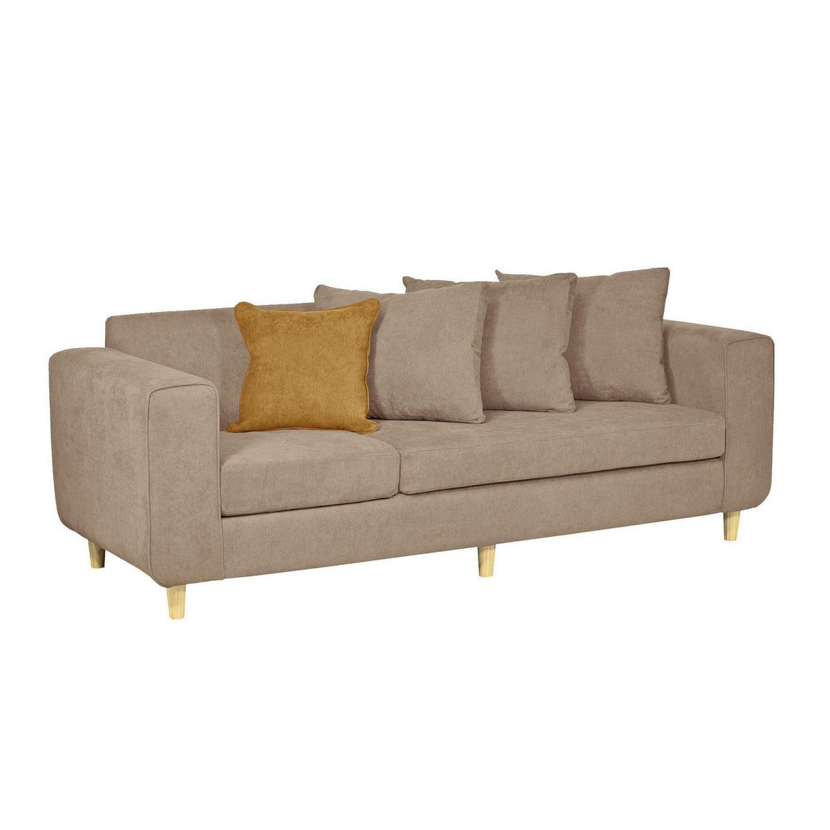 INTERMUEBLES - Sofá 3 cuerpos Eagle 222x81x89 cm Arena