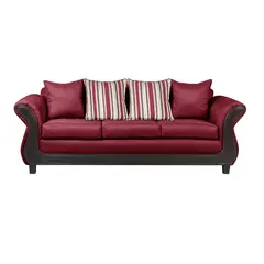 INTERMUEBLES - Sofá 3 cuerpos Palermo 238x86x90 cm Rojo