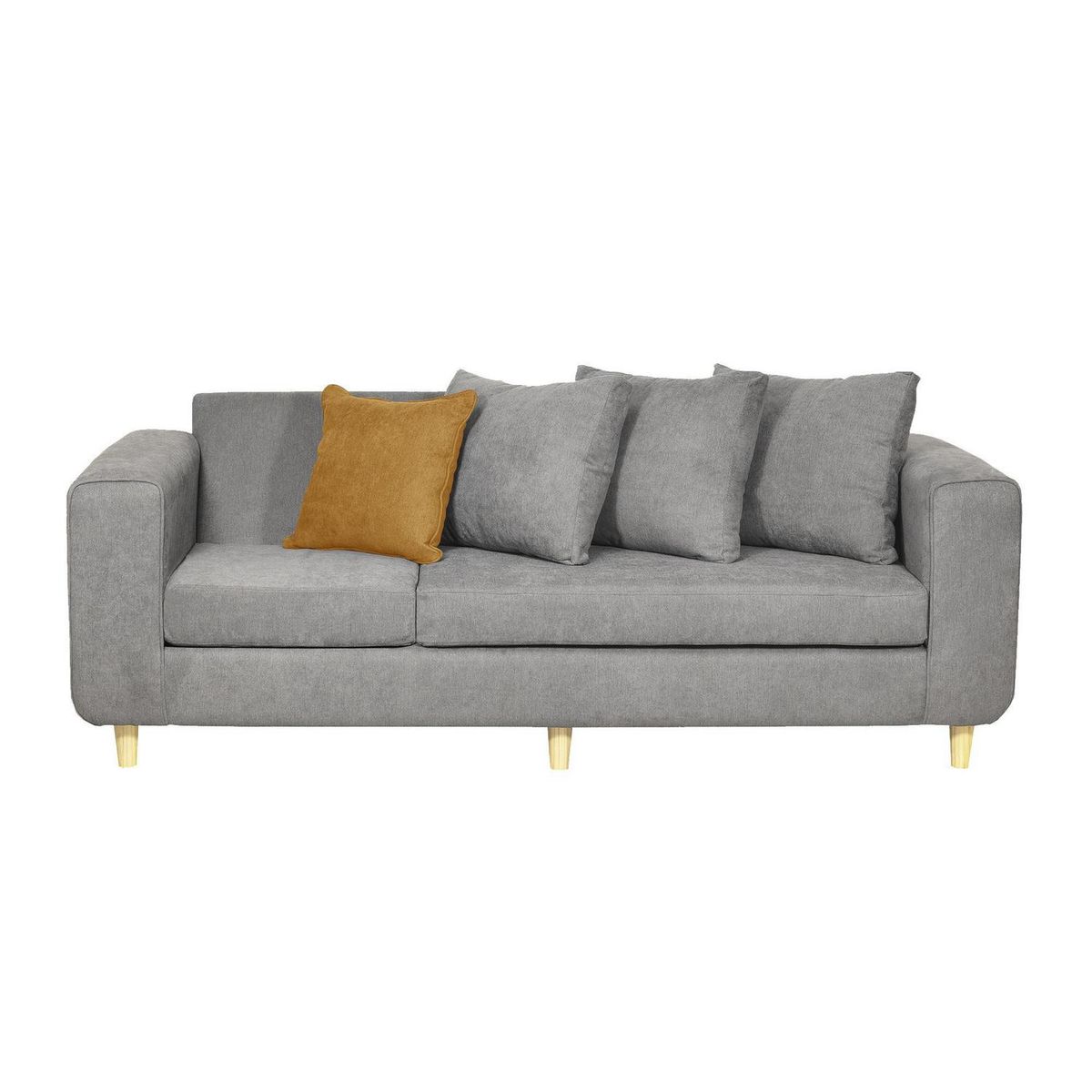 INTERMUEBLES - Sofá 3 cuerpos Eagle 222x81x89 cm Gris