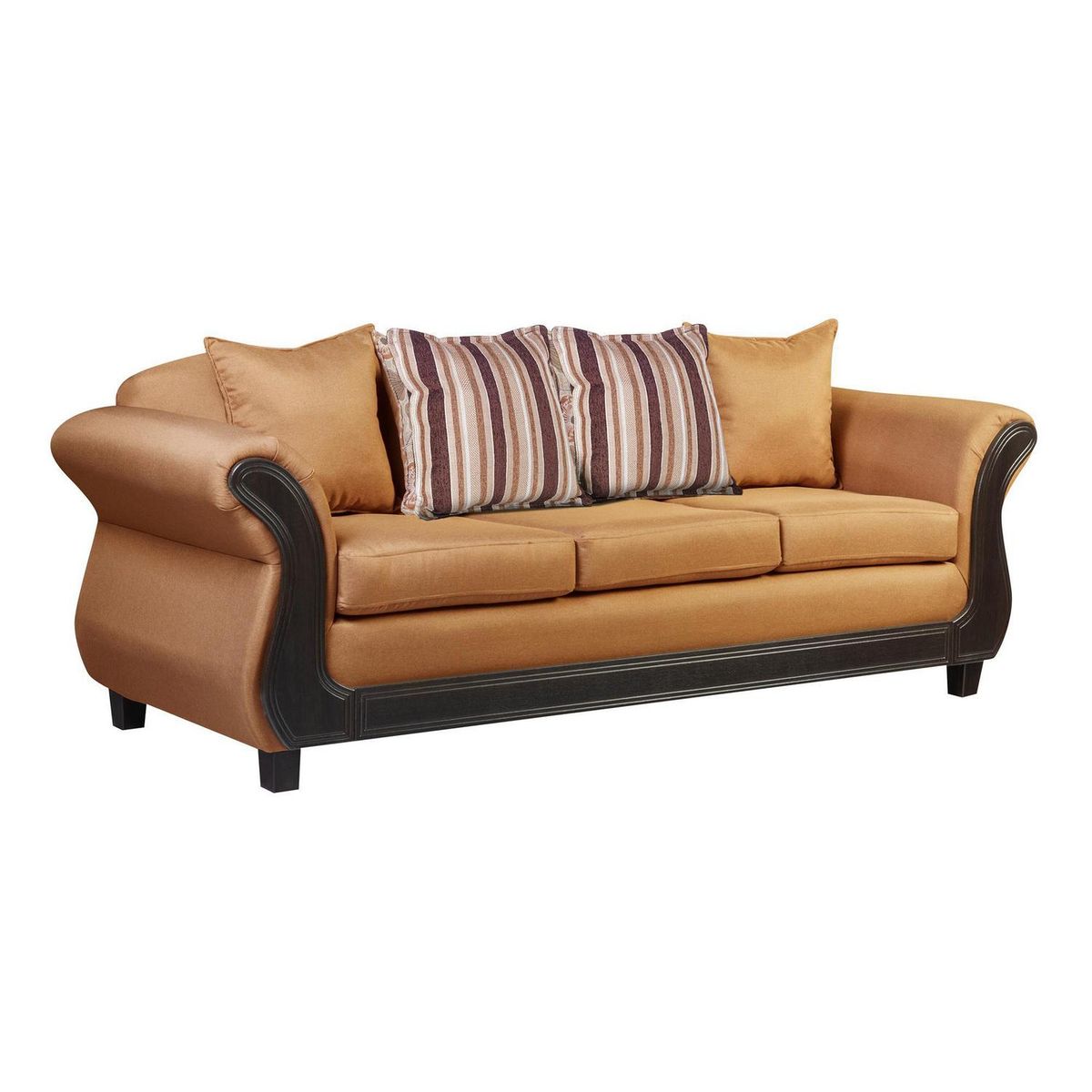 INTERMUEBLES - Sofá 3 cuerpos Palermo 238x86x90 cm Café