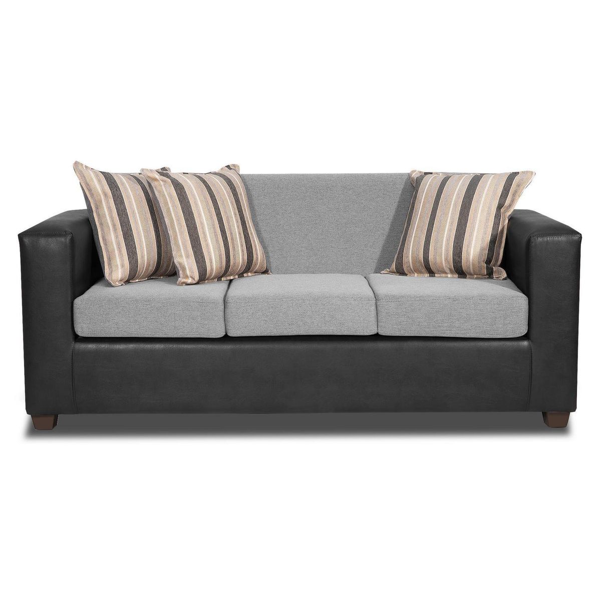 INTERMUEBLES - Sofá 3 cuerpos Invictus 186x87x80 cm Gris Claro