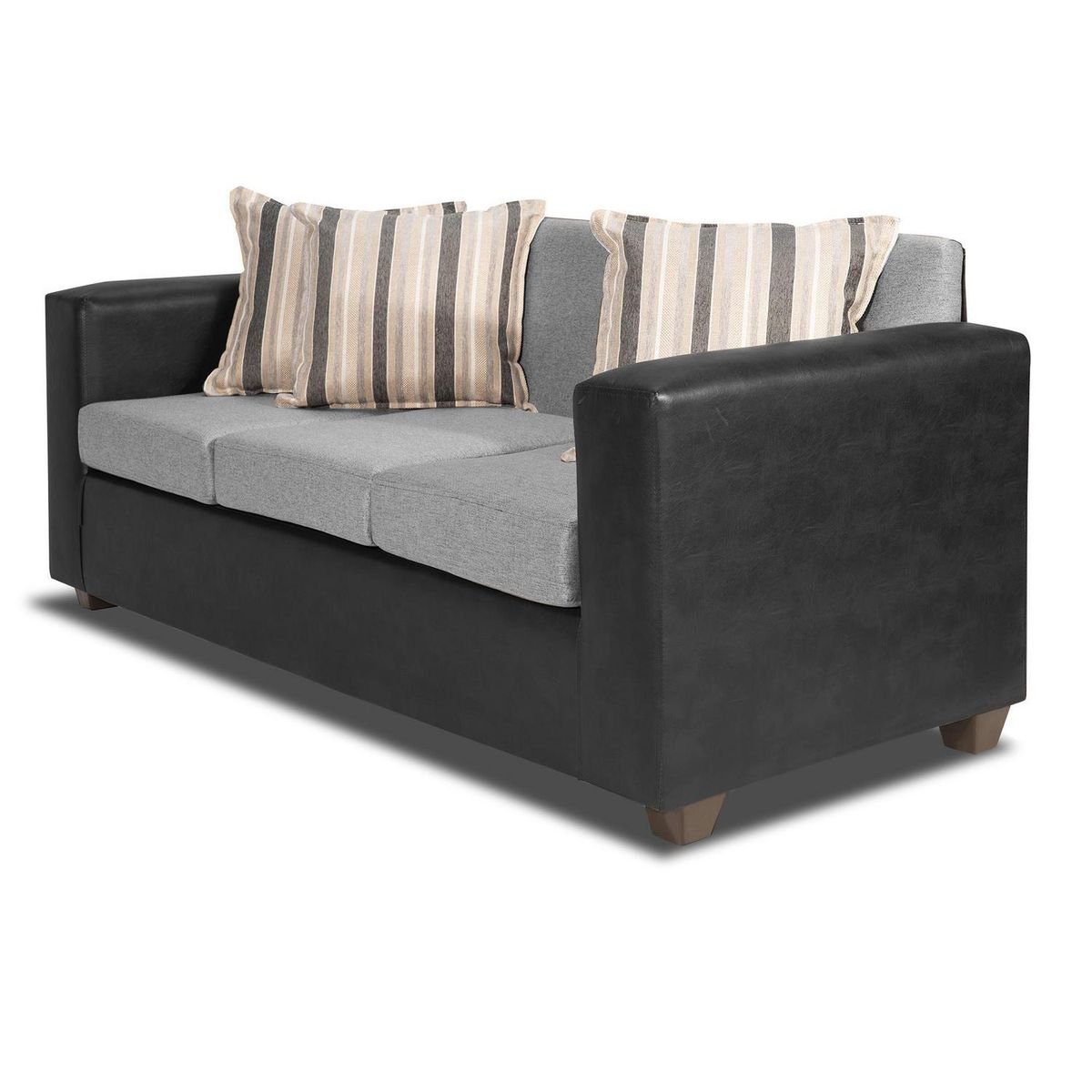 INTERMUEBLES - Sofá 3 cuerpos Invictus 186x87x80 cm Gris Claro