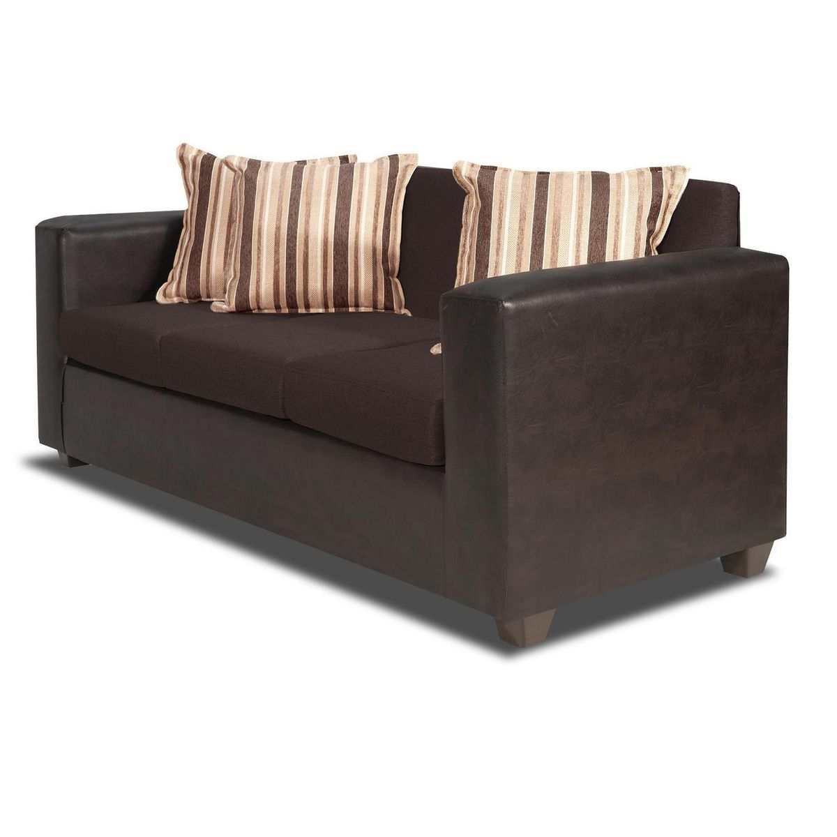 INTERMUEBLES - Sofá 3 cuerpos Invictus 186x87x80 cm Chocolate