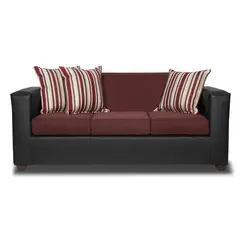INTERMUEBLES - Sofá 3 cuerpos Invictus 186x87x80 cm Rojo