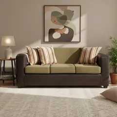 INTERMUEBLES - Sofá 3 cuerpos Invictus 186x87x80 cm Café