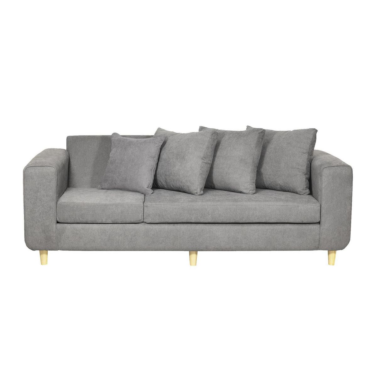 INTERMUEBLES - Sofá 3 cuerpos Eagle 222x81x89 cm Gris