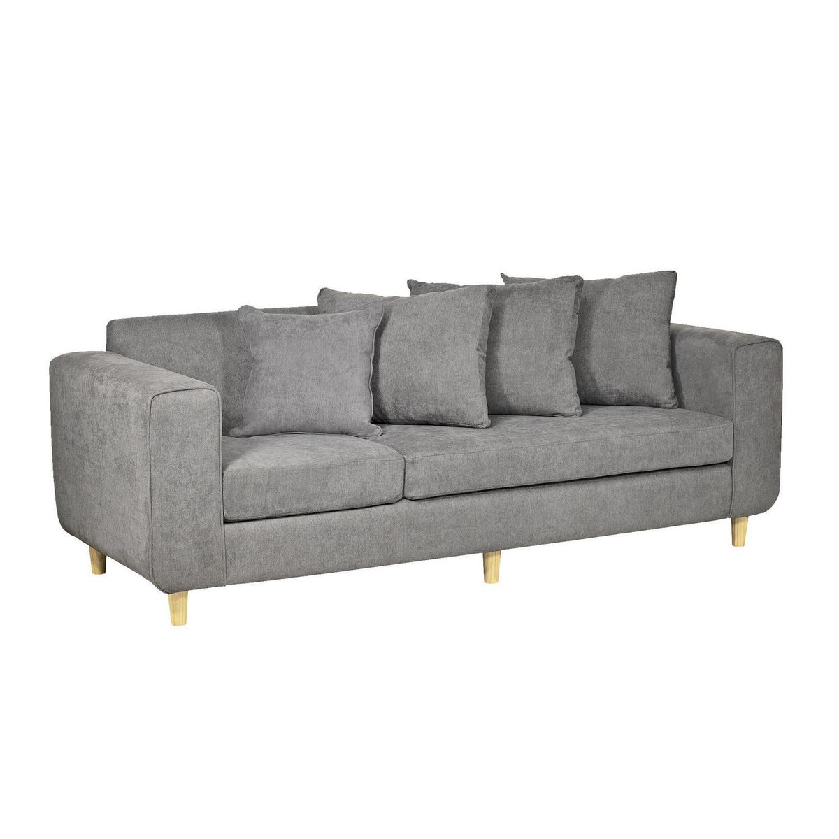 INTERMUEBLES - Sofá 3 cuerpos Eagle 222x81x89 cm Gris