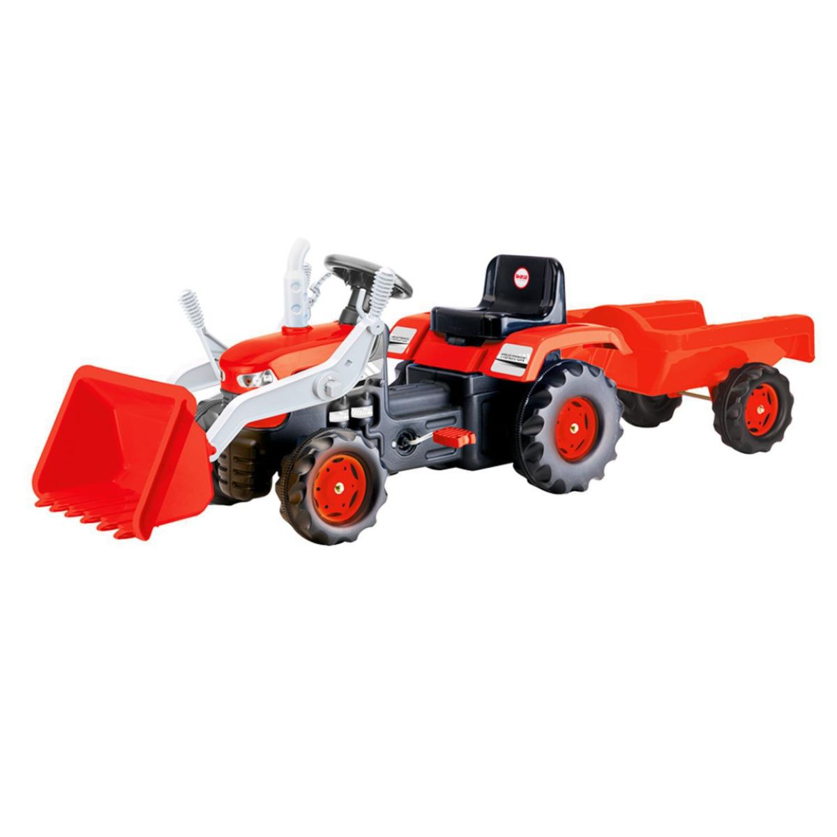 KIDSCOOL - Tractor Infantil a Pedales Maxi ranch Rojo 