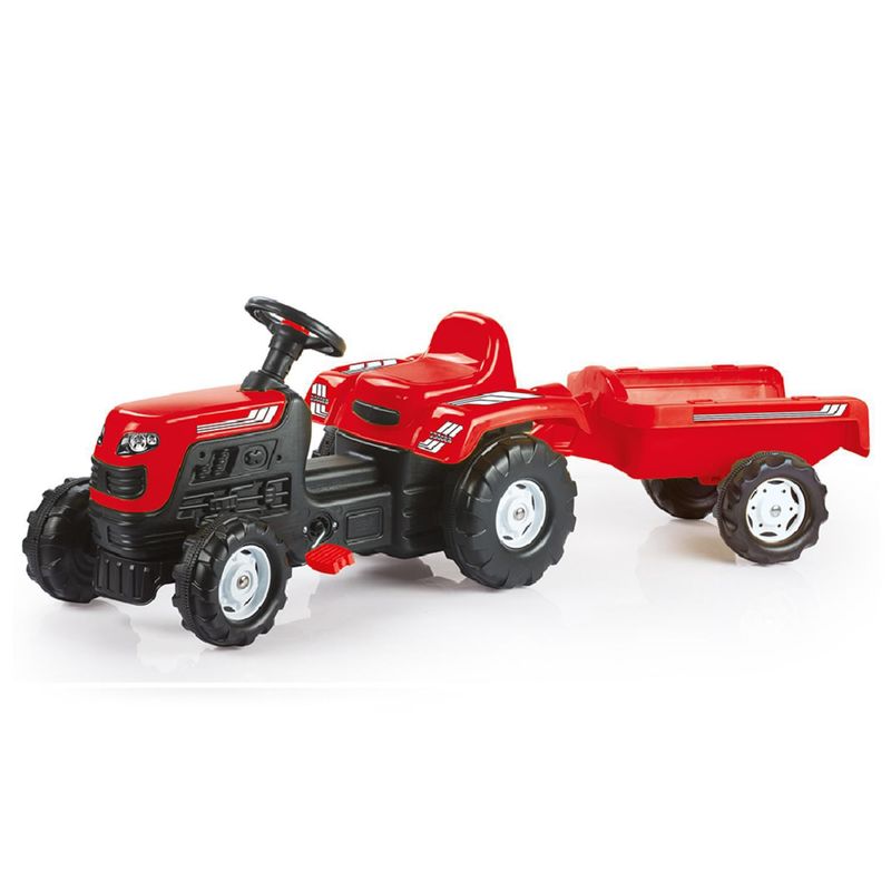 KIDSCOOL - Tractor Infantil a Pedales Ranchero Rojo