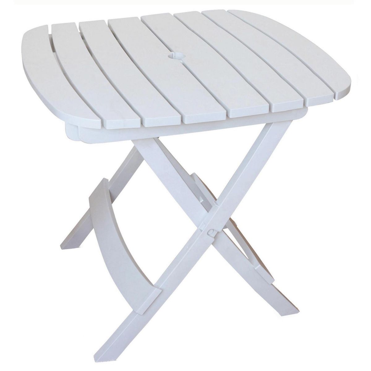 BE DESIGN - Mesa Plegable Diamantina Rectangular Plástico 70x70x74 cm Blanco