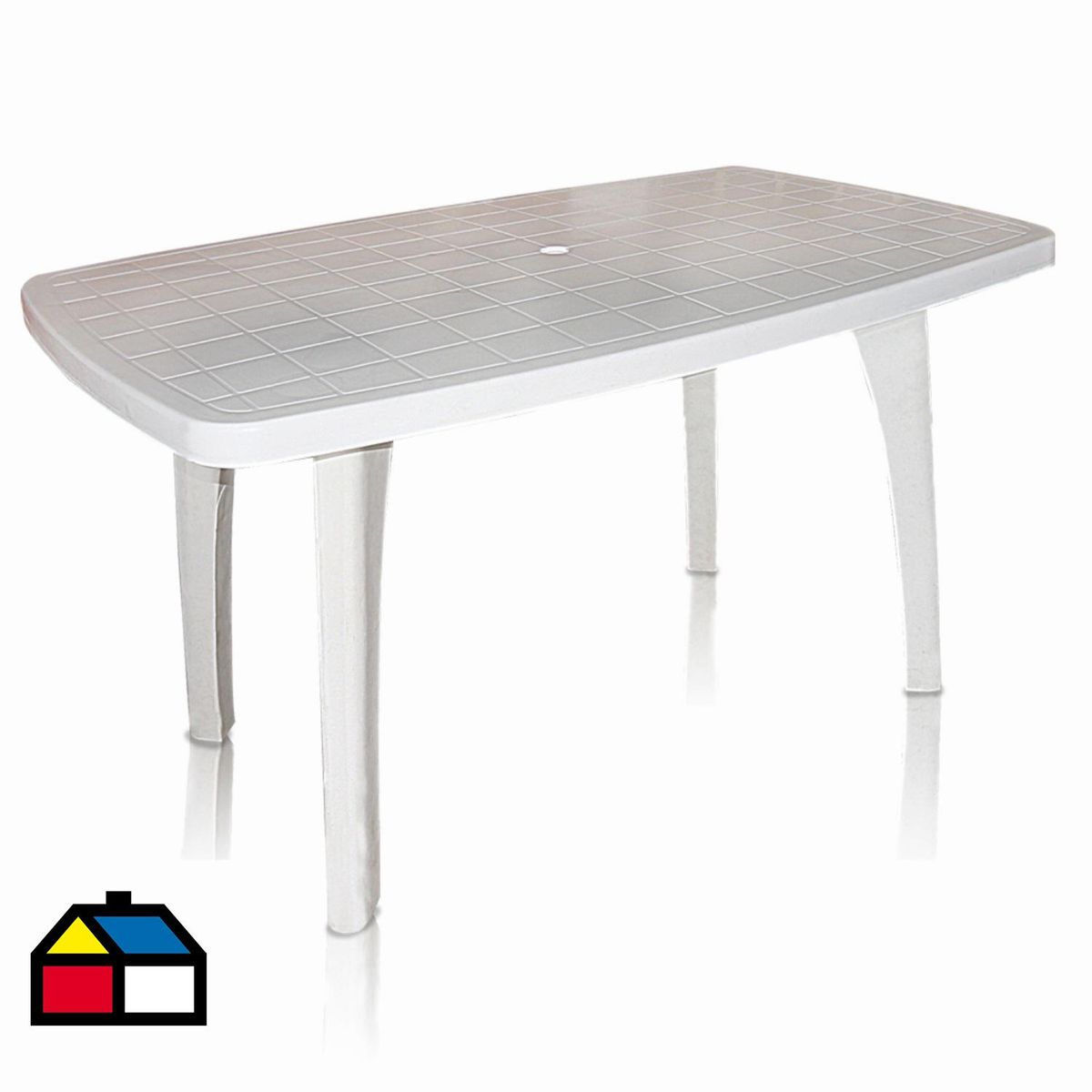 BE DESIGN - Mesa Mariana Rectangular Plástico 80x72x130 cm Blanco