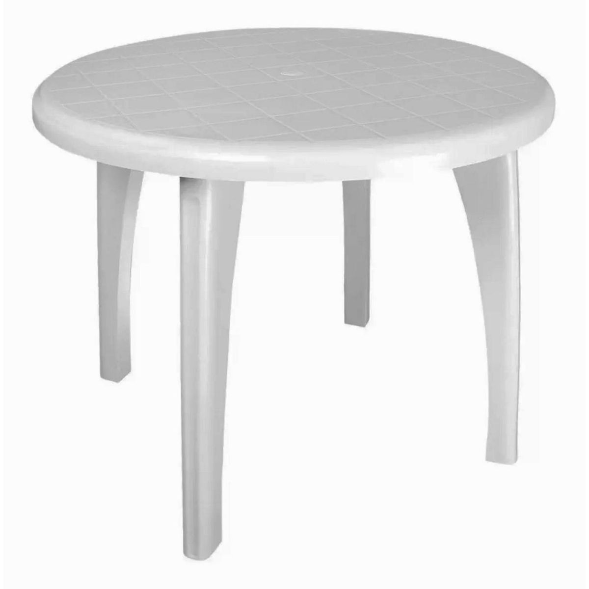 BE DESIGN - Mesa Mariana Redonda Plástico 90x70x90 cm Blanco