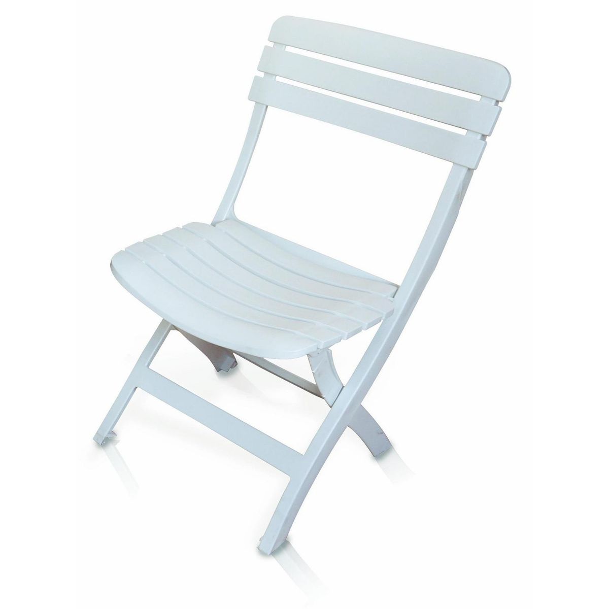 BE DESIGN - Silla de plástico plegable diamantina blanco