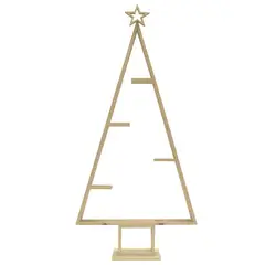 MAGIC HOME - Árbol de Navidad Madera Ivan 85x180 cm Tabaco