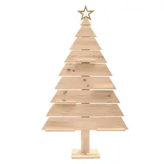 MAGIC HOME - Árbol de Navidad Madera Larix 93x150 cm Tabaco
