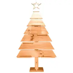 MAGIC HOME - Árbol de Navidad Madera Larix 75x120 cm Raulí