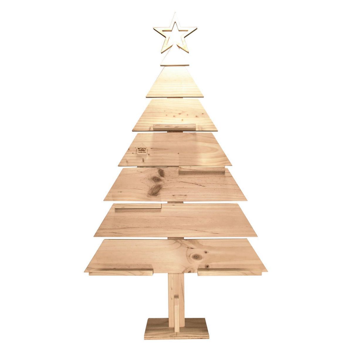 MAGIC HOME - Árbol de Navidad Madera Larix 75x120 cm Natural