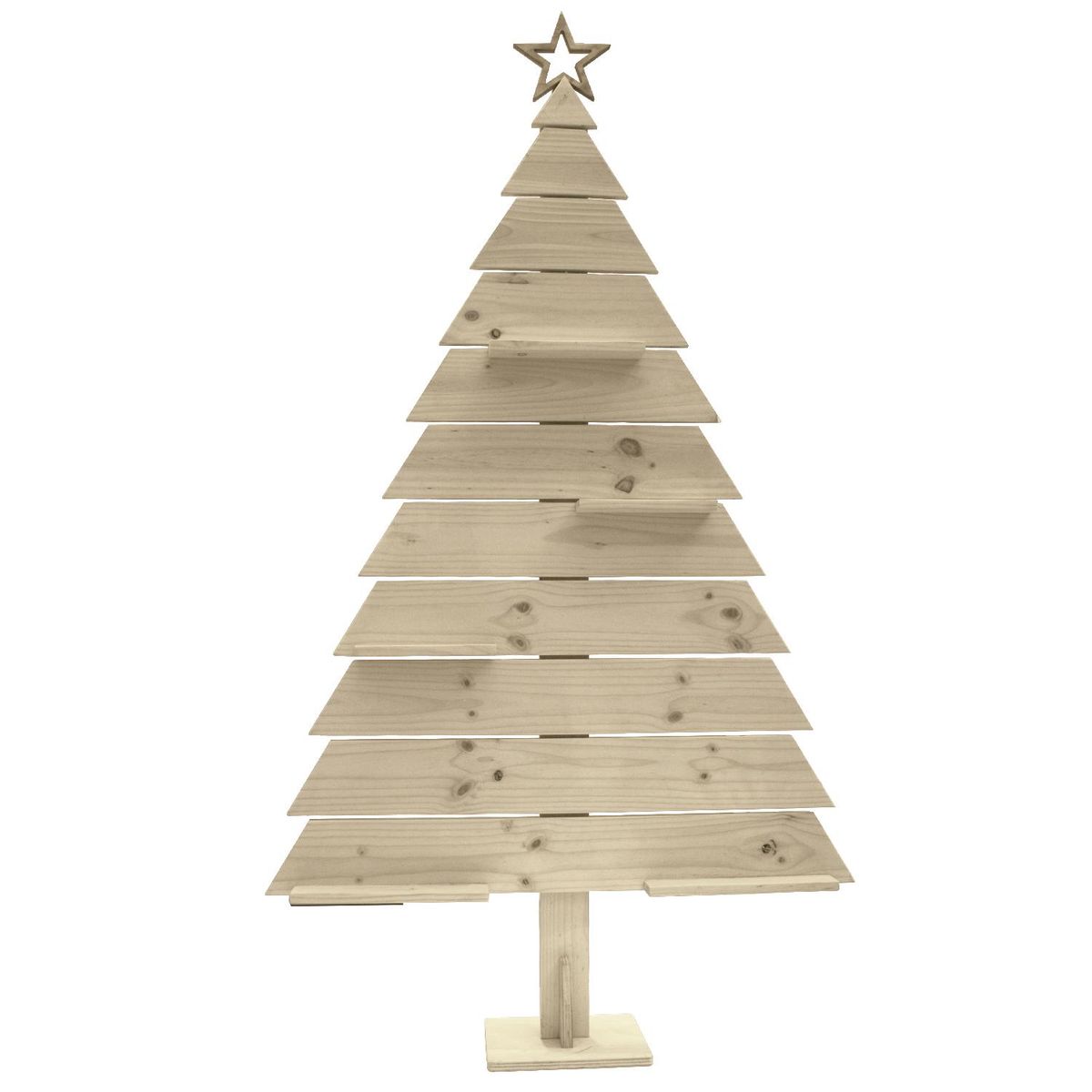 MAGIC HOME - Árbol de Navidad Madera Larix 109x180 cm Tabaco