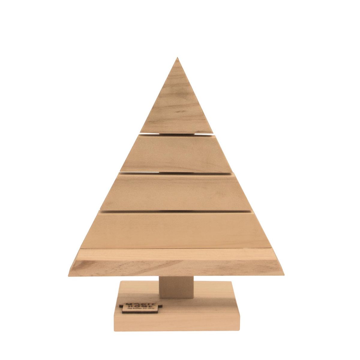 MAGIC HOME - Árbol de Navidad Madera Abies 23.5x30 cm Natural