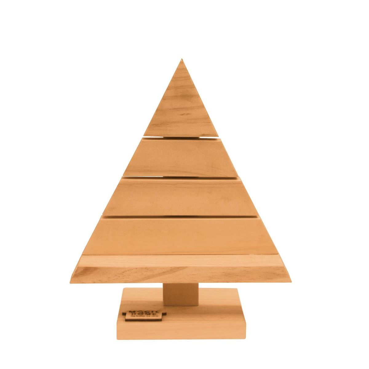 MAGIC HOME - Árbol de Navidad Madera Abies 23.5x30 cm Raulí