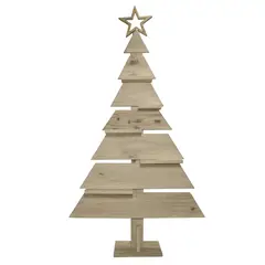 MAGIC HOME - Árbol de Navidad Madera Rheder 73x120 cm Tabaco