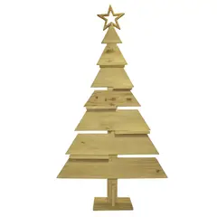 MAGIC HOME - Árbol de Navidad Madera Rheder 73x120 cm Nuez
