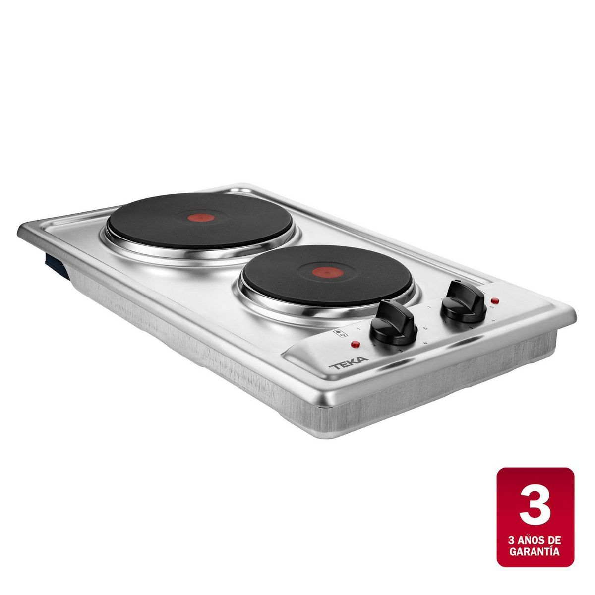 TEKA - Encimera Eléctrica 2 Platos Plateado ELP 32000 XFL IX