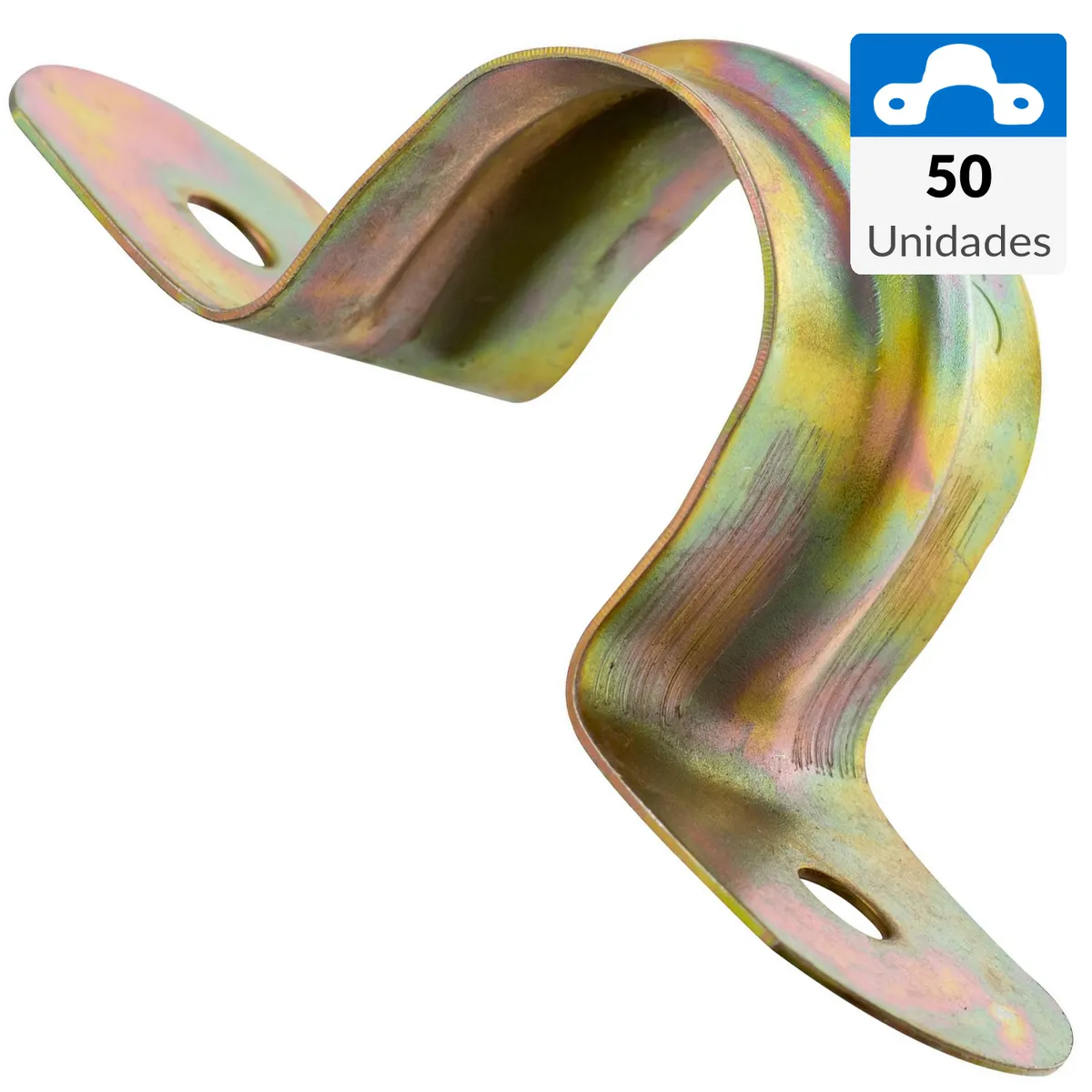 MEC - Set De Abrazaderas Metálicas 20 Mm Para Fijación Tubos 50 Unidades