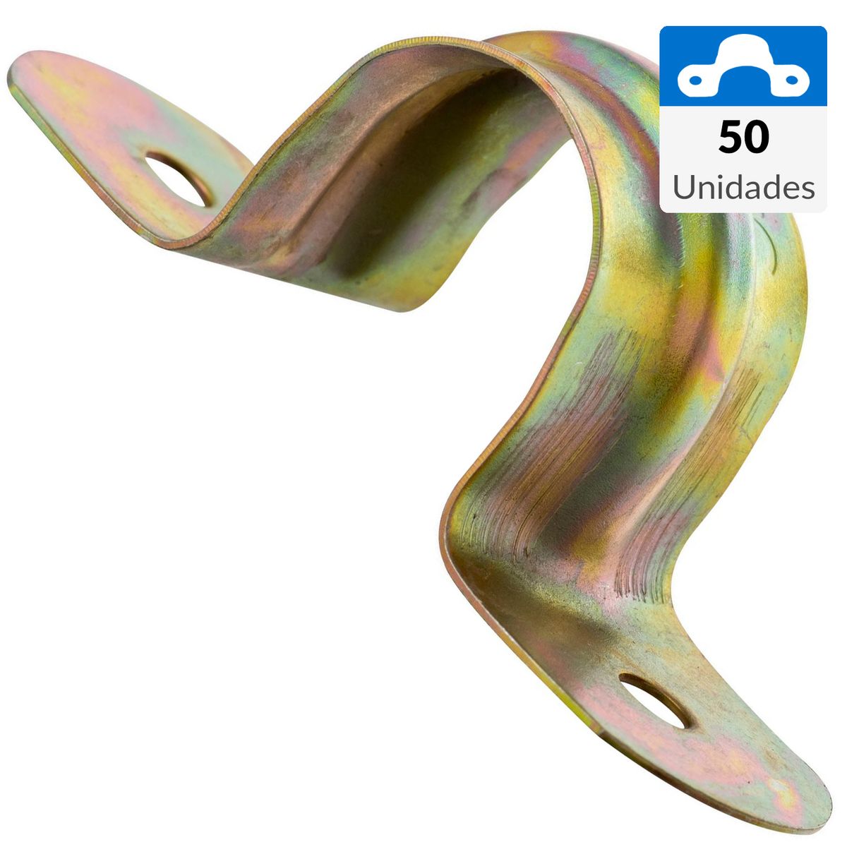 MEC - Set De Abrazaderas Metálicas 20 Mm Para Fijación Tubos 50 Unidades