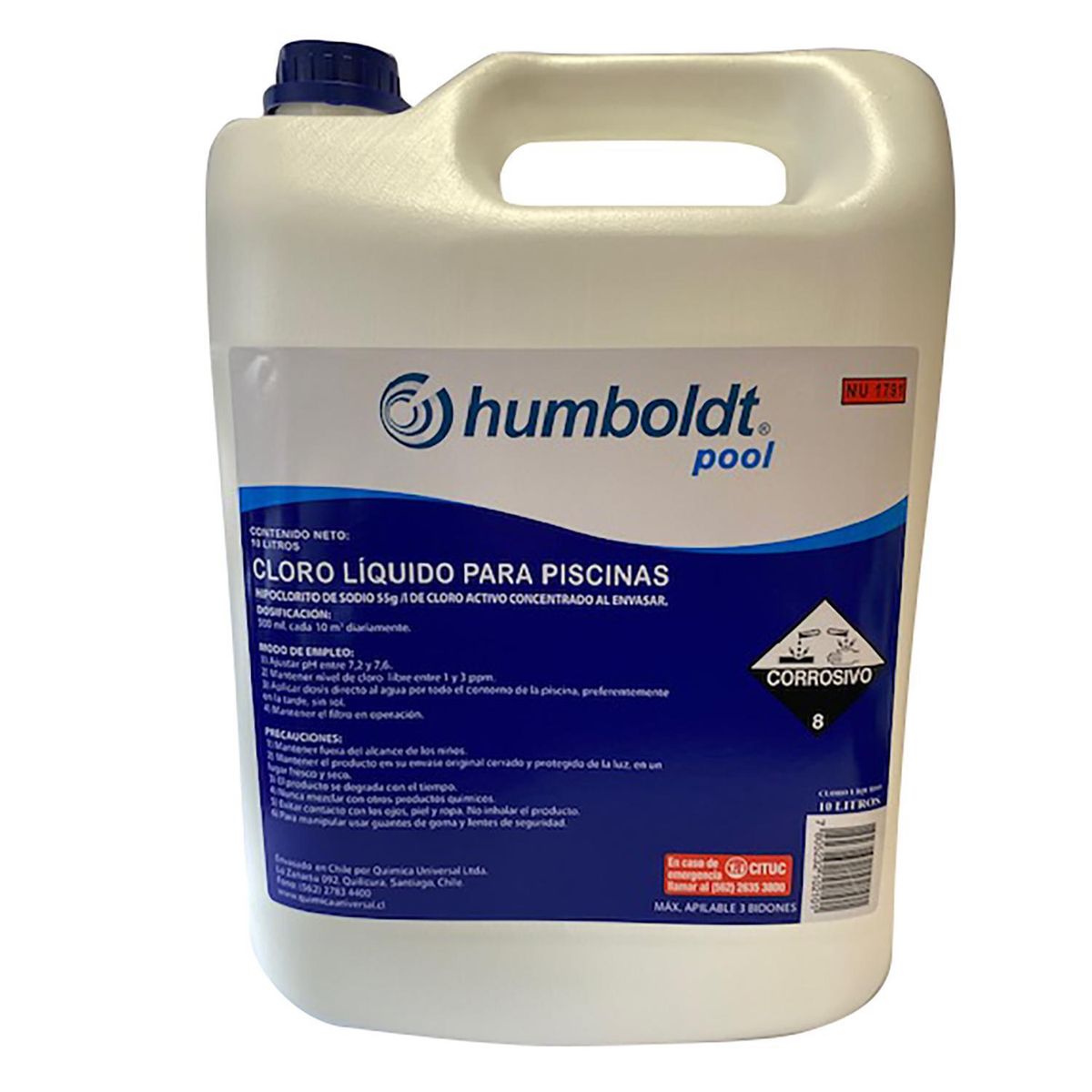 HUMBOLDT - Cloro líquido 10lt