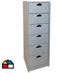 MUEBLES KIDS - Cajonera 6 Cajón(es) Slim 40x135x40 cm Blanco