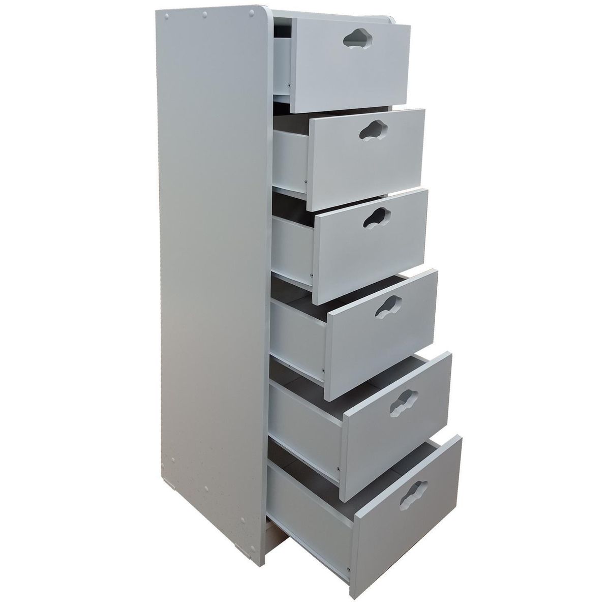 MUEBLES KIDS - Cajonera 6 Cajón(es) Slim 40x135x40 cm Blanco