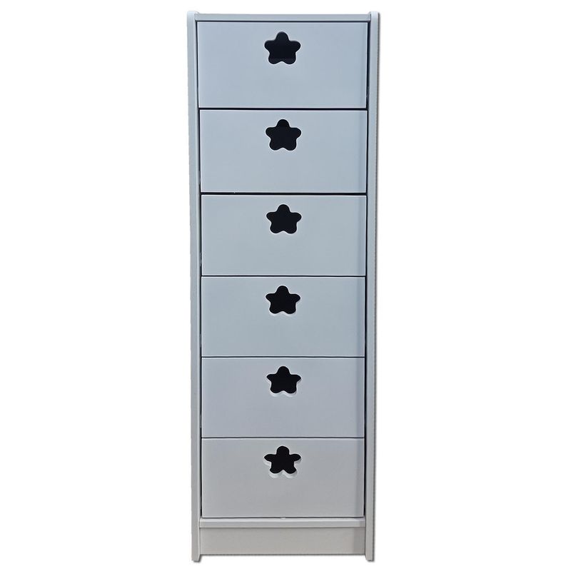 MUEBLES KIDS - Cajonera 6 Cajón(es) Slim 40x135x40 cm Blanco