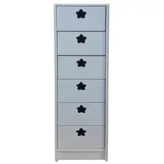 MUEBLES KIDS - Cajonera 6 Cajón(es) Slim 40x135x40 cm Blanco