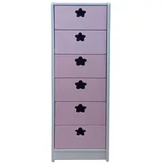MUEBLES KIDS - Cajonera 6 Cajón(es) Slim 40x135x40 cm Rosado